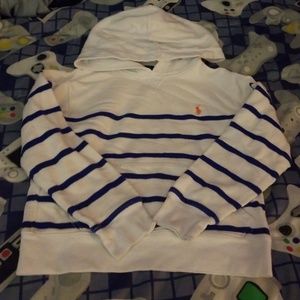 Boy Polo striped hoodie size 7
